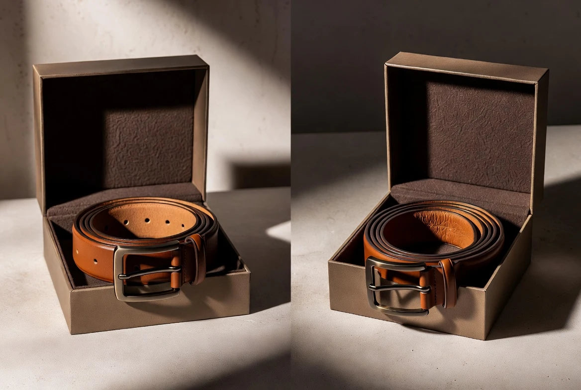 Comparison of a well-sized belt box and a poorly fitting belt box